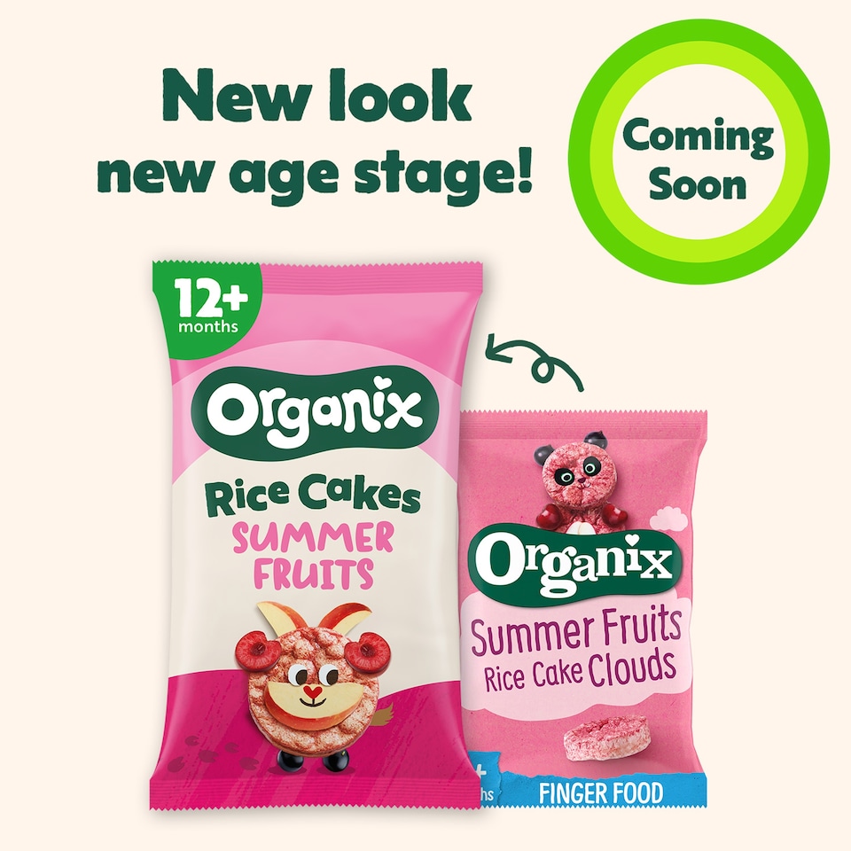 image 1 of Organix Summer Fruits Rice Cake Clouds 4 pack 72g