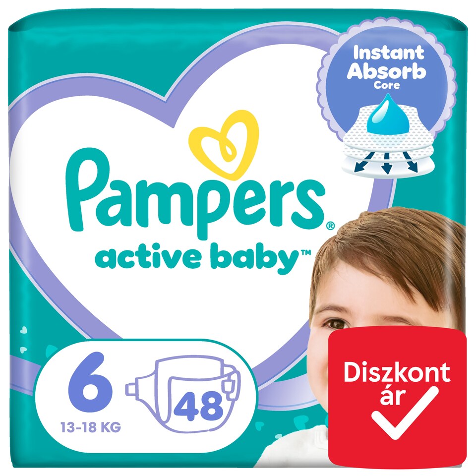 image 1 of Pampers Active Baby Size 6, 48 Nappies, 13kg-18kg
