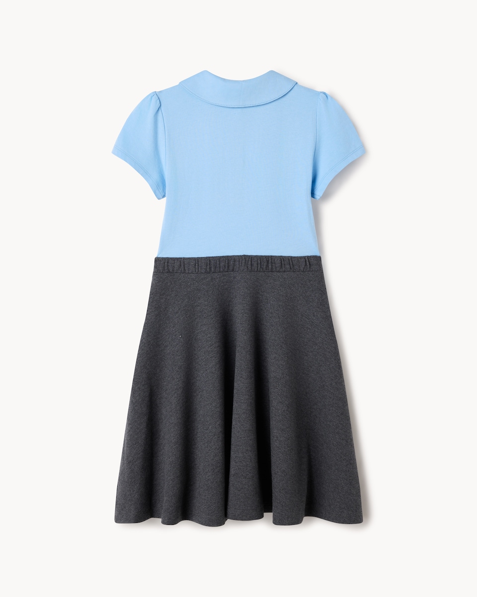 image 1 of F&F School Girls Pure Cotton School Dress in Blue