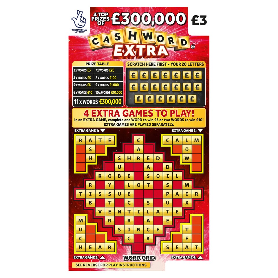 Cashword Extra Scratchcard
