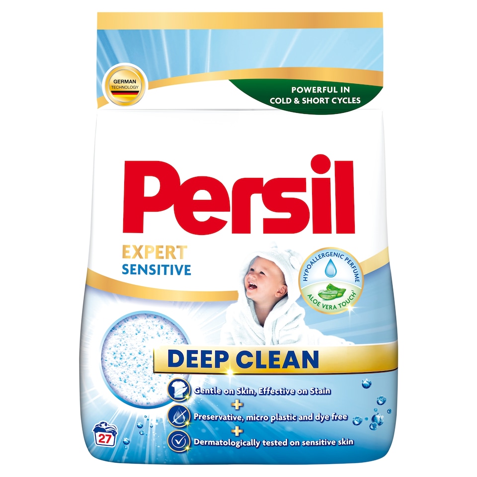 Persil Expert Sensitive Detergent for White and Light Clothes 27 Washes 1,49 kg