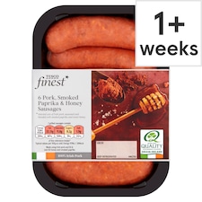 Tesco Finest* 6 Irish Smoked Paprika And Honey Sausages 454G