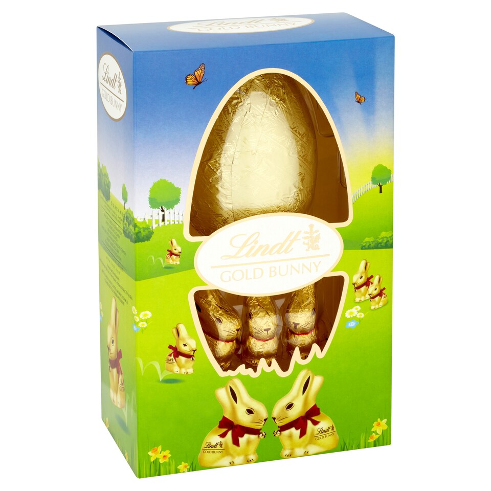 image 1 of Lindt Gold Milk Chocolate Bunnies And Easter Egg 125G