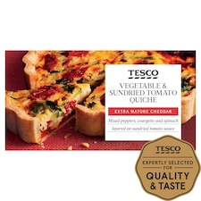 Tesco Vegetable & Sundried Tomato Quiche 400G