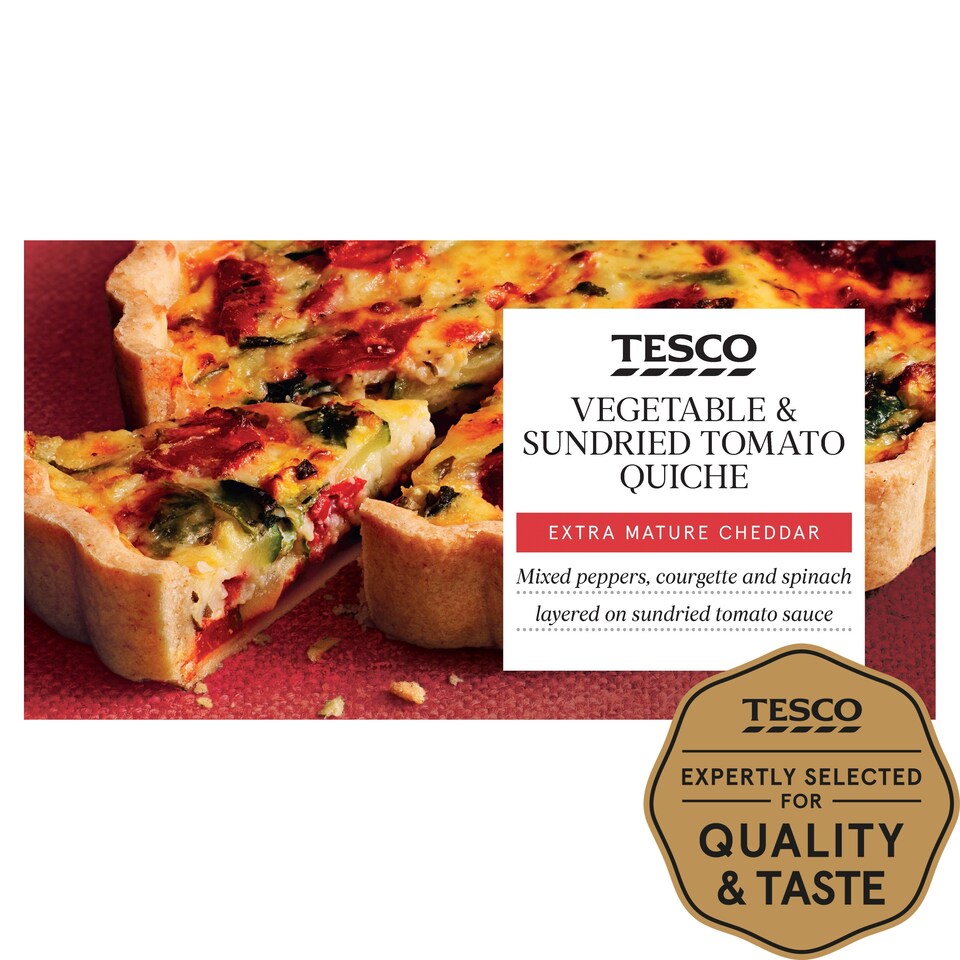 Tesco Vegetable & Sundried Tomato Quiche 400G