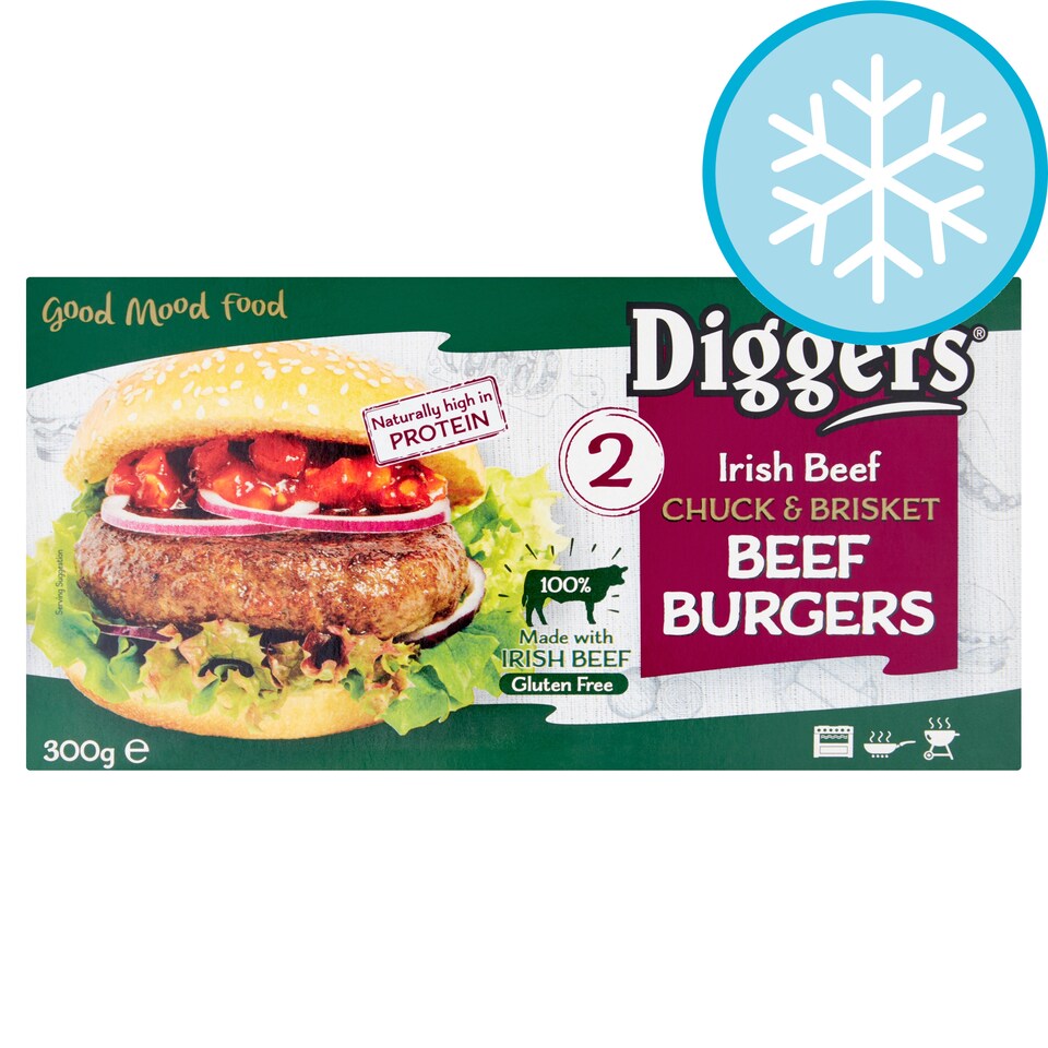 Diggers Premium Beef Burger 300G