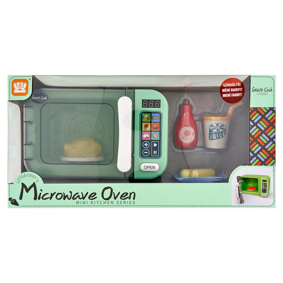 Smart Cook Little Chef's herní mikrovlnná trouba s příslušenstvím měnícím barvu