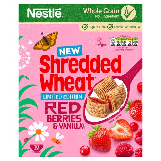 Shredded Wheat Red Berries & Vanilla 450G Tesco Groceries