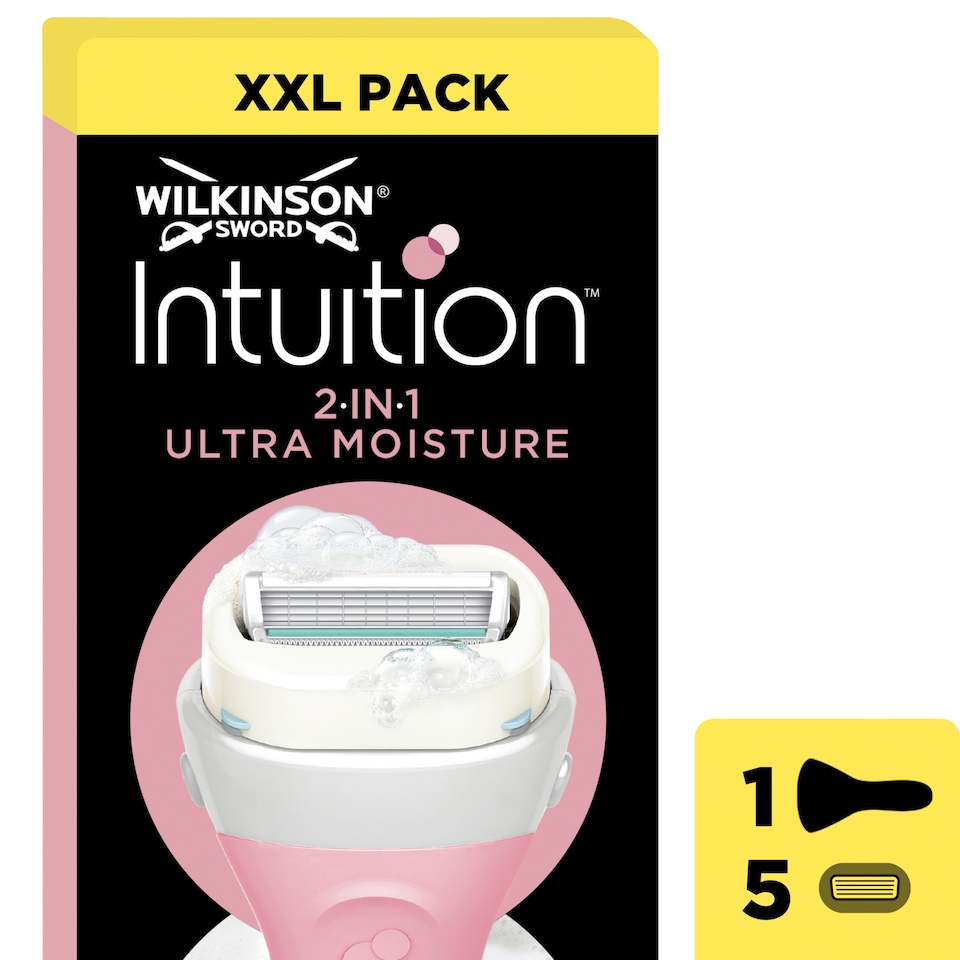 image 1 of Wilkinson Sword Intuition Ultra Moisture Xxl 5 Pack
