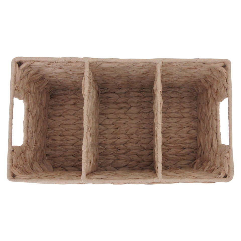 image 1 of F&F Home Natural 3 Section Storage Basket 