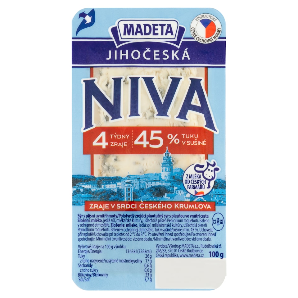 Obrázek 1 pro produkt Madeta Jihočeská niva 45 % 100g