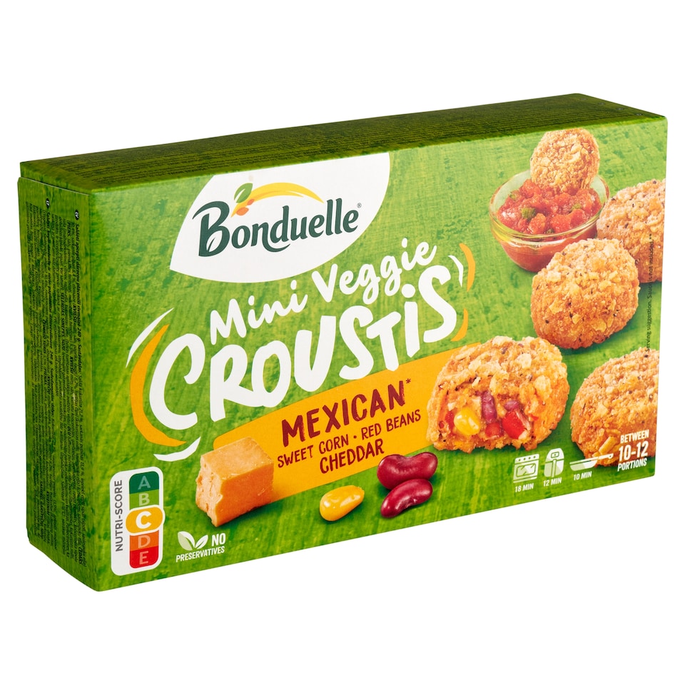 Bonduelle Mini Veggie Croustis gyorsfagyasztott panírozott és elősütött sajtos zöldségkorong 240 g  1. kép