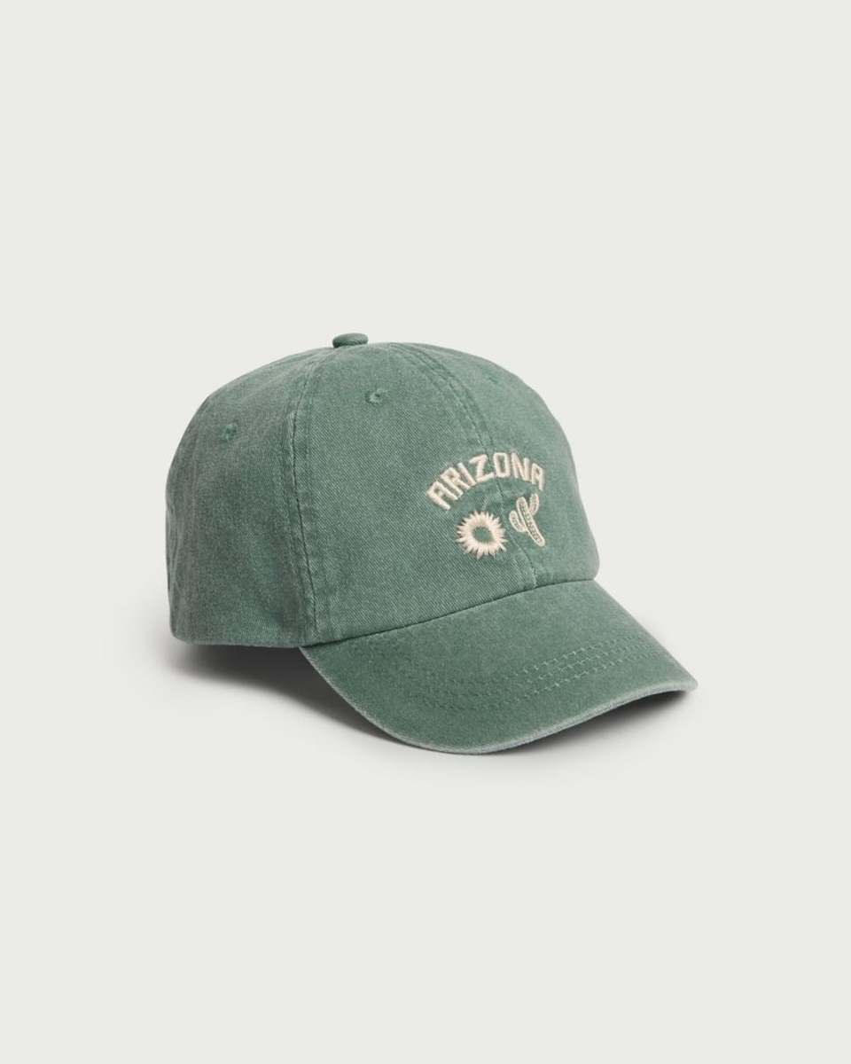 F&F Boys Arizona Embroidered Cotton Cap in Green