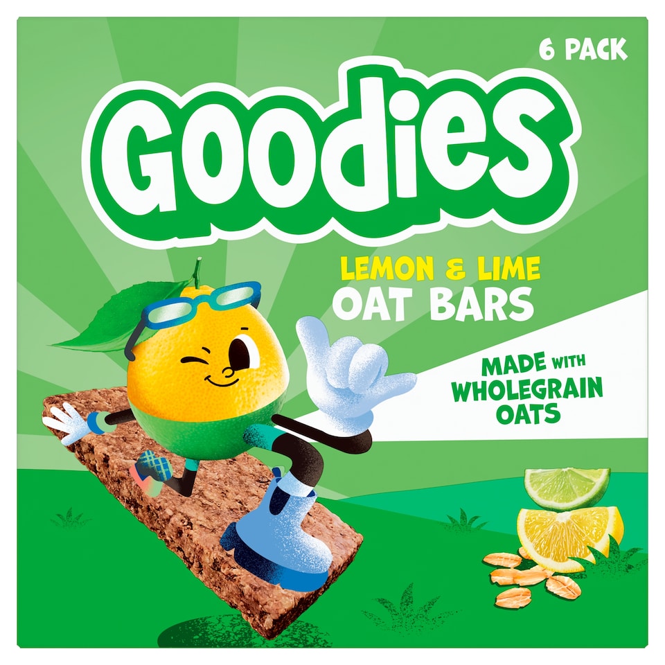 image 1 of Goodies Lemon & Lime Oat Bars 6x23g