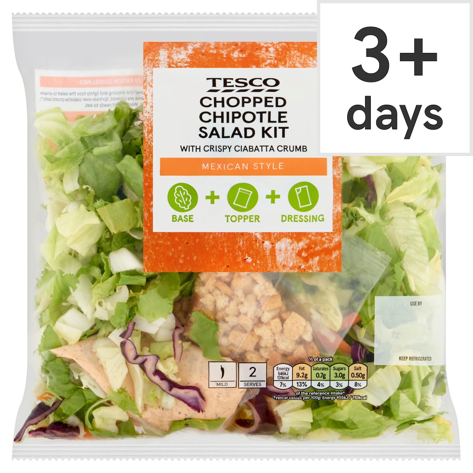 Tesco Chopped Chipotle Salad Kit 240g
