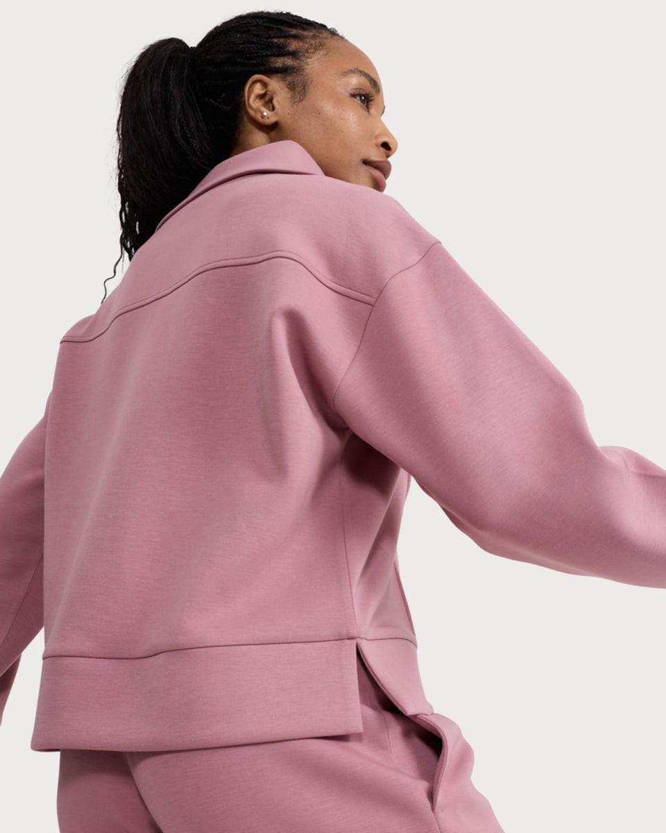 image 1 of F&F Active AFTERCLASS Half Zip Co-ord Sweatshirt in Pink