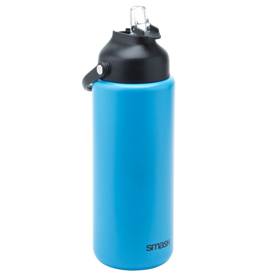 image 1 of Smash Blue/Black Neon Icon Sipper Bottle 1.1L