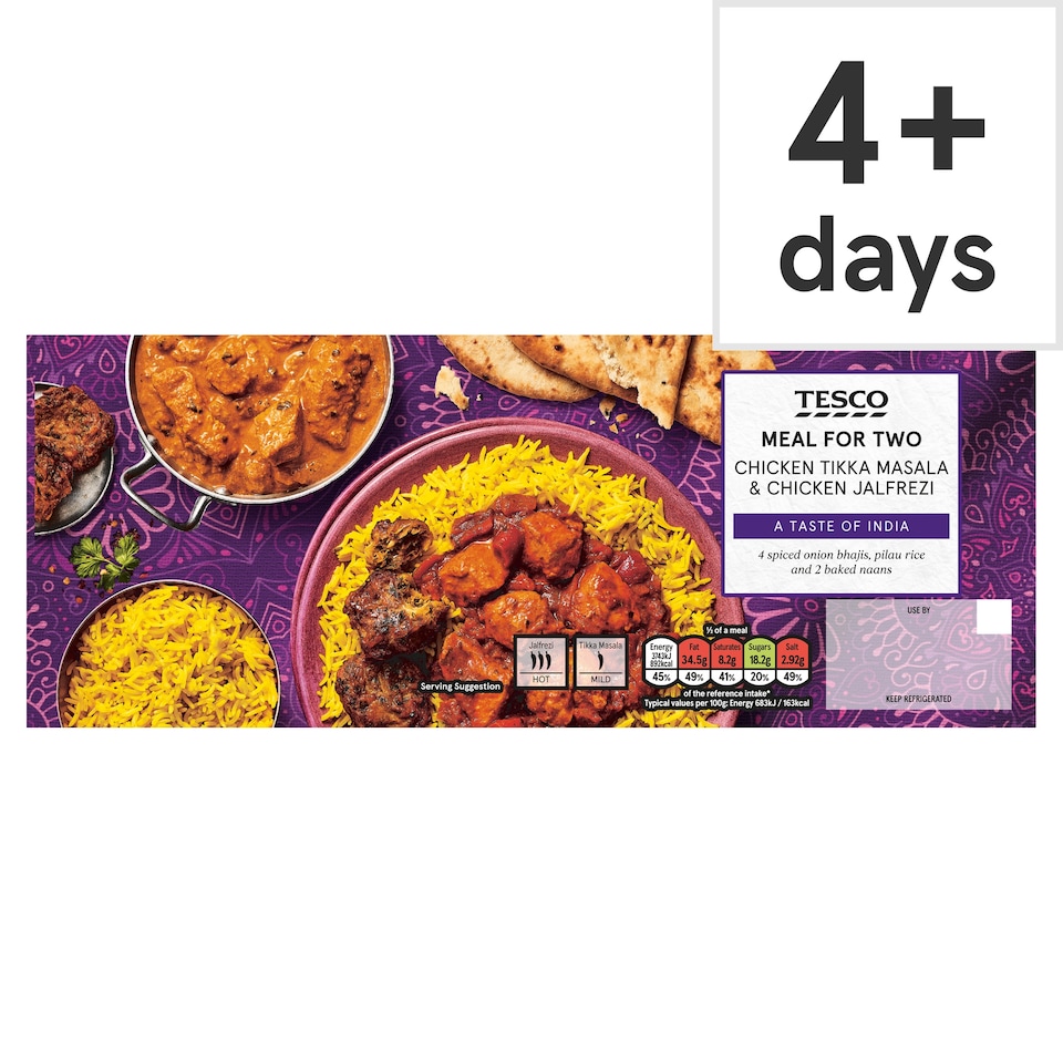 Tesco Chicken Tikka & Jalfrezi Meal Box 1.096kg