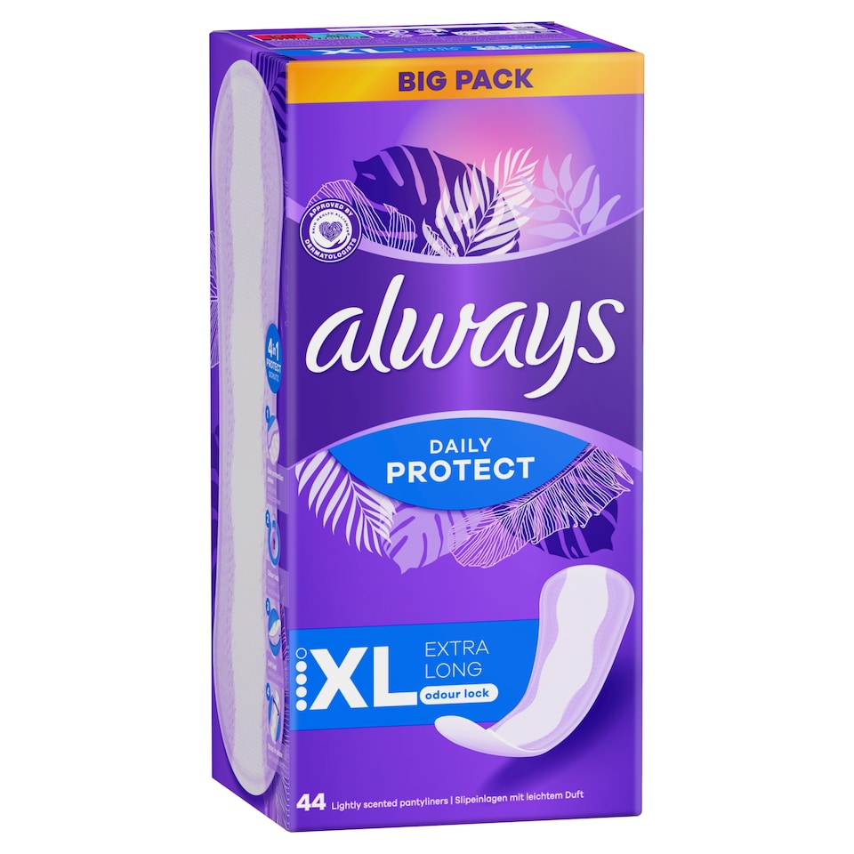 Always Dailies Extra Protect Long Plus Tisztasági Betét, 44 db  1. kép