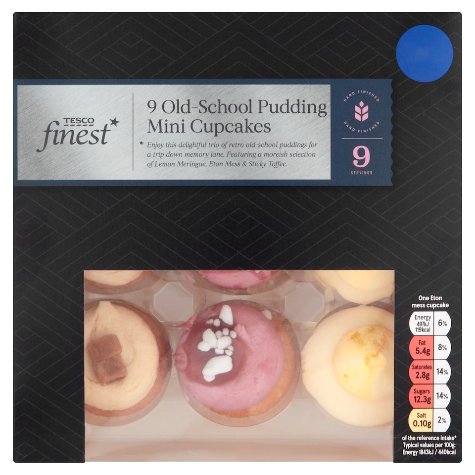 Tesco Finest Old-School Pudding Mini Cupcakes 9 Pack