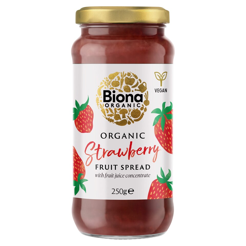 Biona Organic Strawberry Spread (sweetened with Fruit Juice) 250g