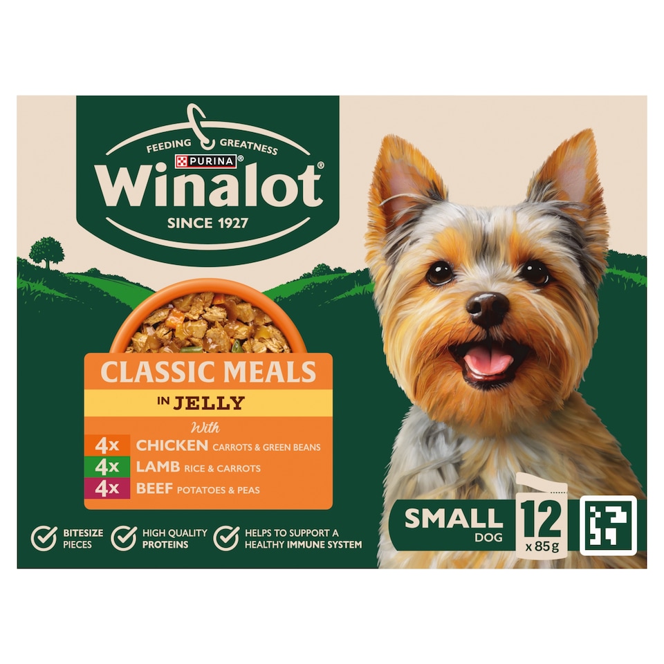 image 1 of WINALOT Classic Meals Small Dog Mixed in Jelly Wet Dog Food 12x85g