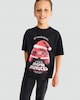 image 1 of F&F Boys Pure Cotton Festive Print T-Shirt in Black