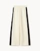 image 1 of F&F Girls Cotton Rich Side Stripe Wide Leg Joggers in Cream