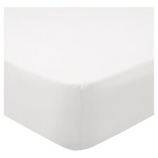 Tesco 100% Cotton Fitted Sheet White Double