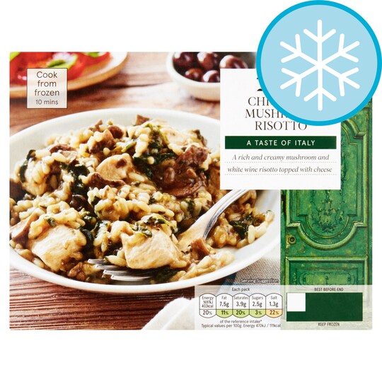 Tesco Chicken & Mushroom Risotto 400G Tesco Groceries