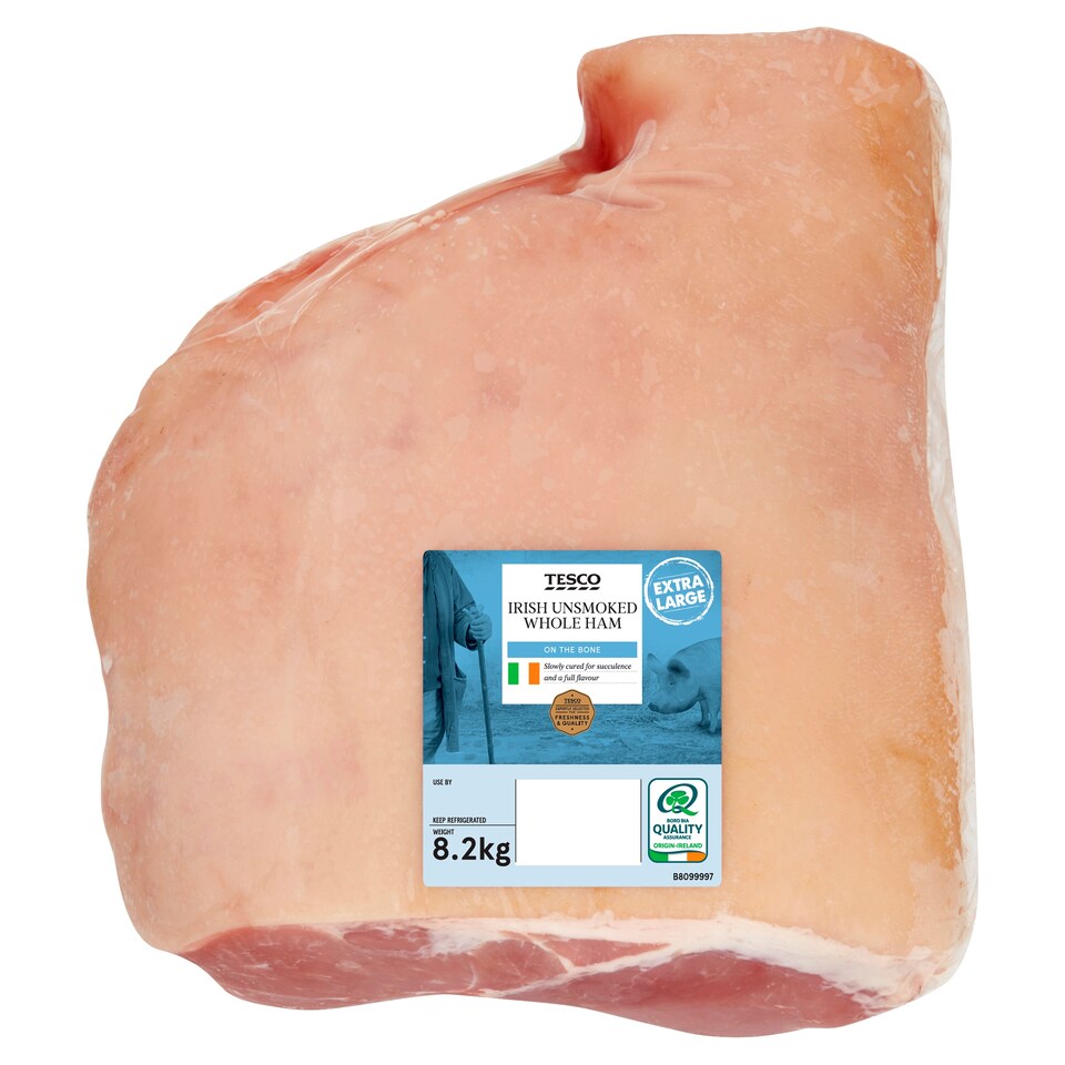 Tesco Irish Whole Ham On The Bone 8.2Kg