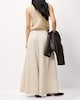 image 3 of F&F Pleated Wide Leg Culottes in Cream