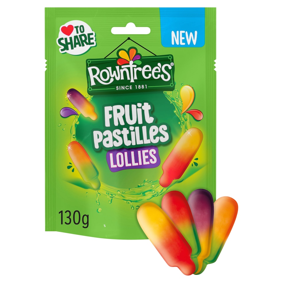 image 1 of ROWNTREES Fruit Pastilles Lollies 130g