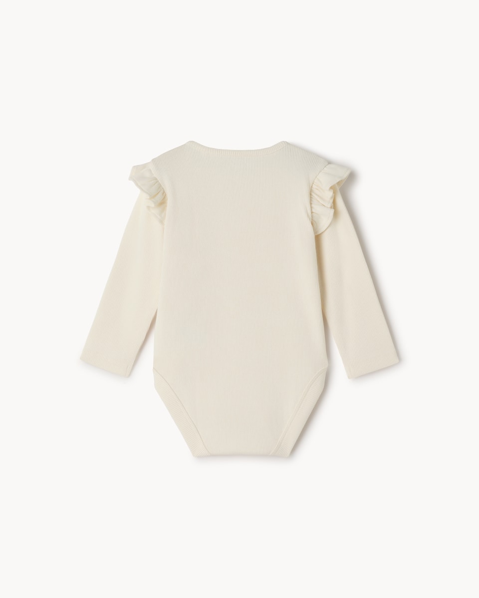 image 1 of F&F Baby Checked Pinafore, Bodysuit and Tights Set in Red