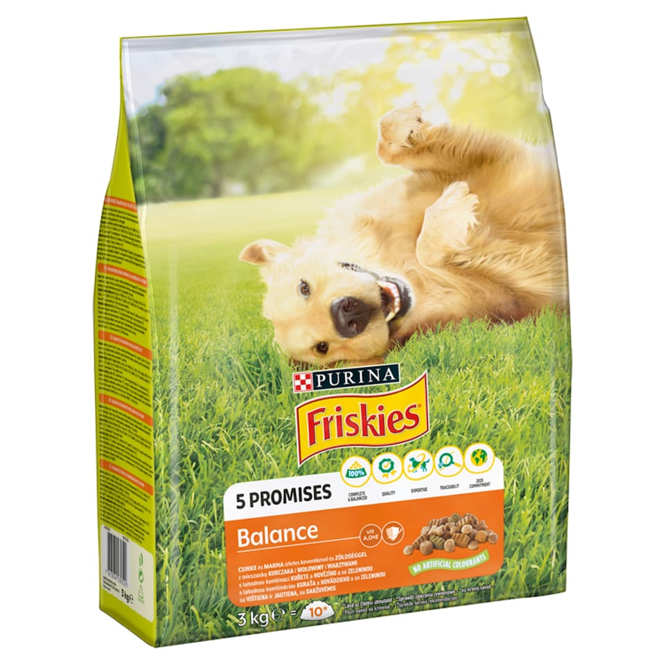 image 1 of Purina Friskies Balance Dry Dog Food with Chicken and Vegetables 3 kg