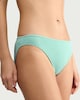 image 3 of F&F Crinkle Textured High Leg Bikini Bottoms in Mint