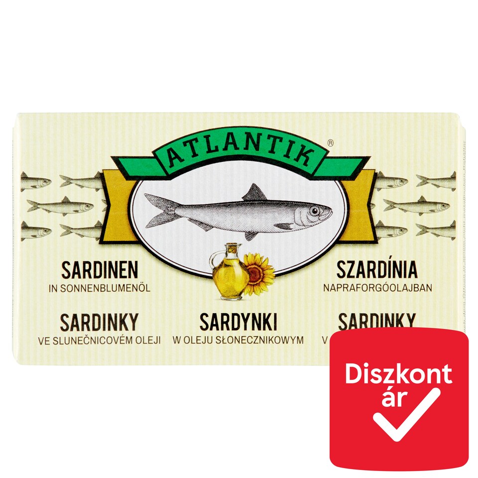 Atlantik szardínia napraforgóolajban 125 g