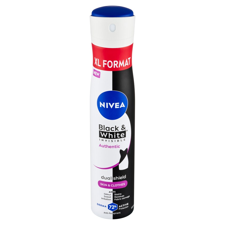 image 1 of Nivea Black & White Invisible Authentic Antiperspirant Spray 200ml