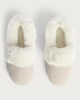 image 2 of F&F Textured Lurex Faux Fur Lined Slippers in Neutral