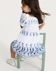 image 1 of F&F Girls Pure Cotton Embroidered Dress in White