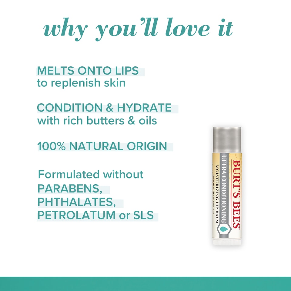 image 1 of Burt's Bees Ultra Conditioning Lip Balm 4.25G