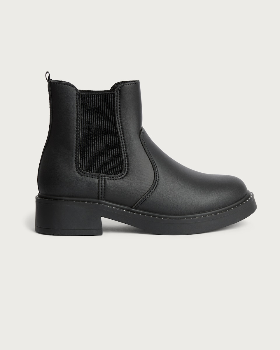 image 1 of F&F Girls Studded Sole Chelsea Boots in Black