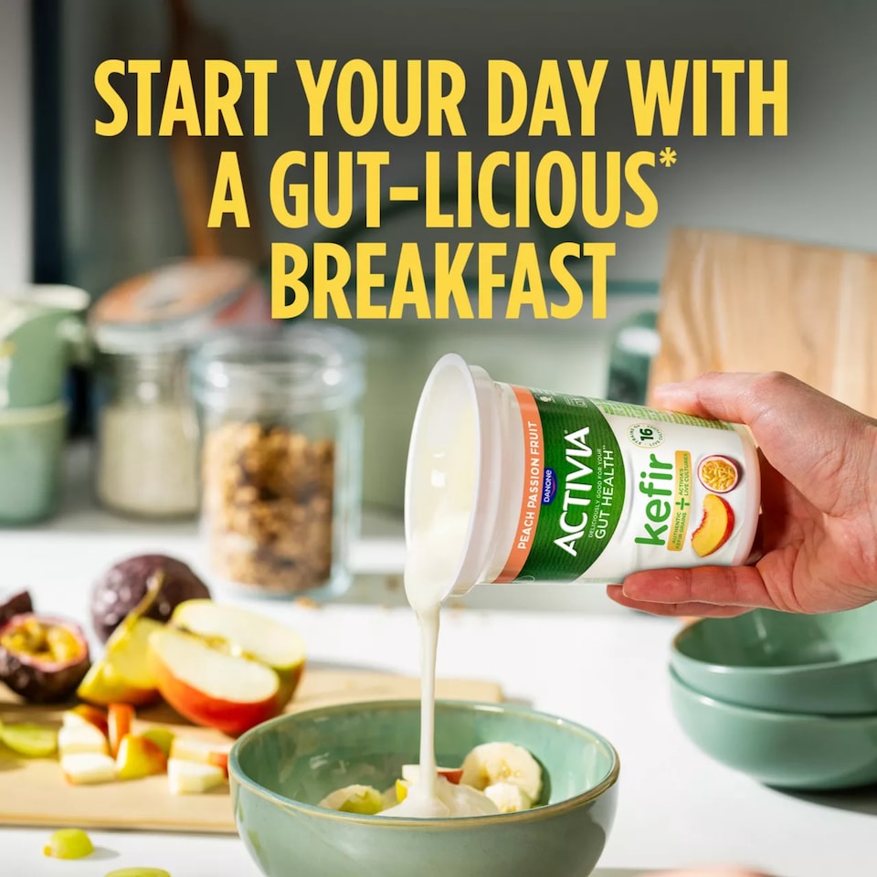 image 1 of Activia Gut Health Kefir - Strawberry & Raspberry 2 x 150g