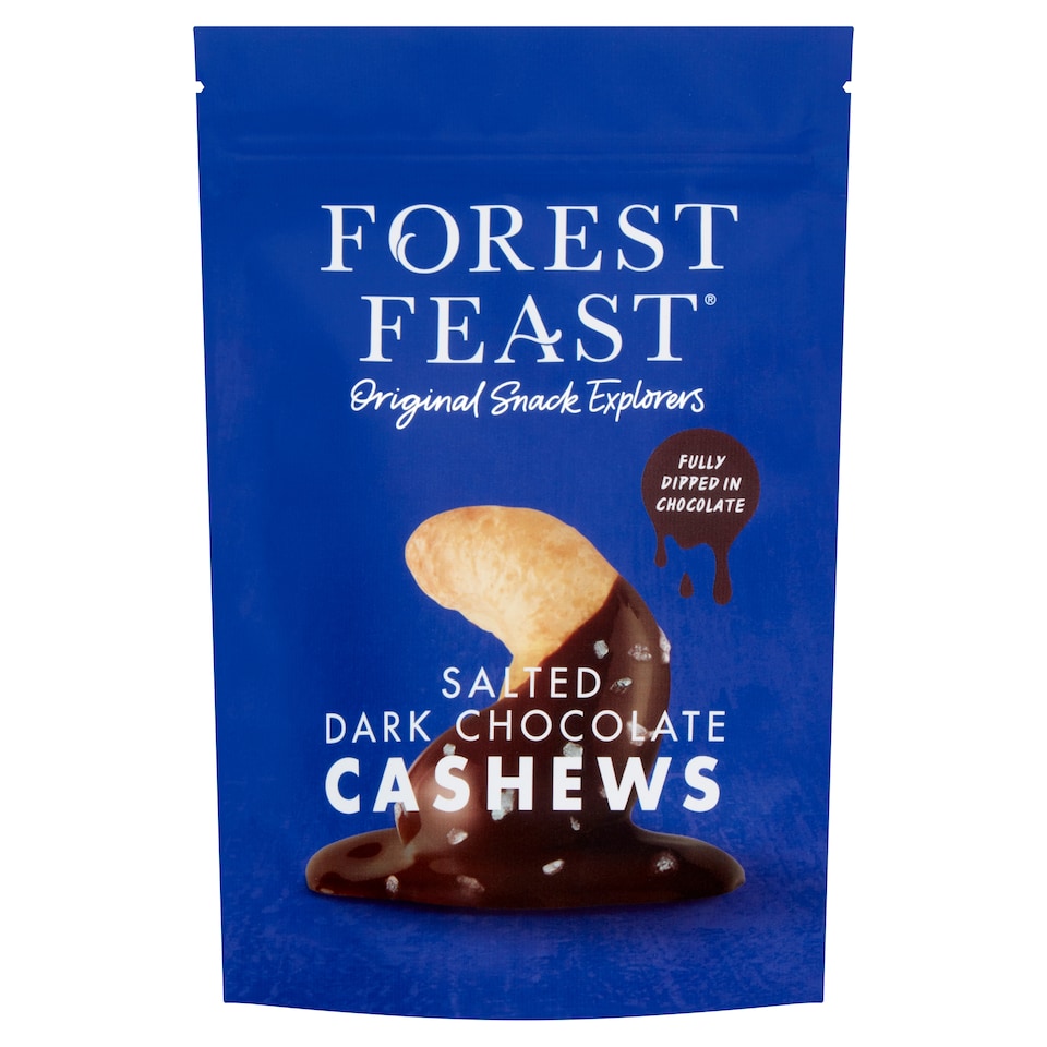 Forest Feast Salted Dark Chocolate Cashews 120G