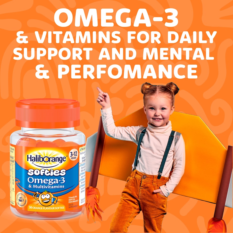 image 1 of Haliborange Multivitamin with Omega-3 Orange Softies 60s