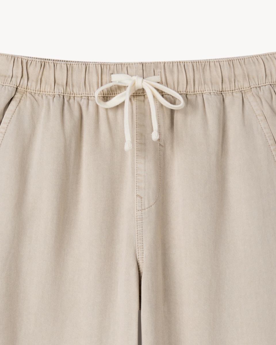 image 1 of F&F Pure Lyocell Wide Leg Trousers in Ecru