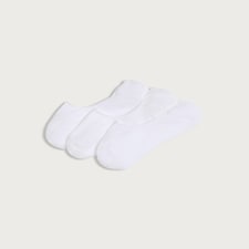 F&F Active 3-Pack Cotton Rich Ventilated Shoe Liners in White
