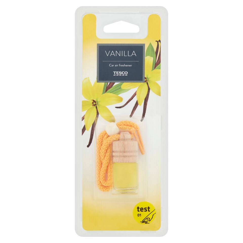 Tesco Hanging Wooden Vanilla Car Air Freshener 5 ml