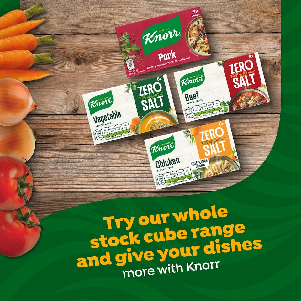 image 1 of Knorr Zero Salt Beef Stock cubes 8x9g