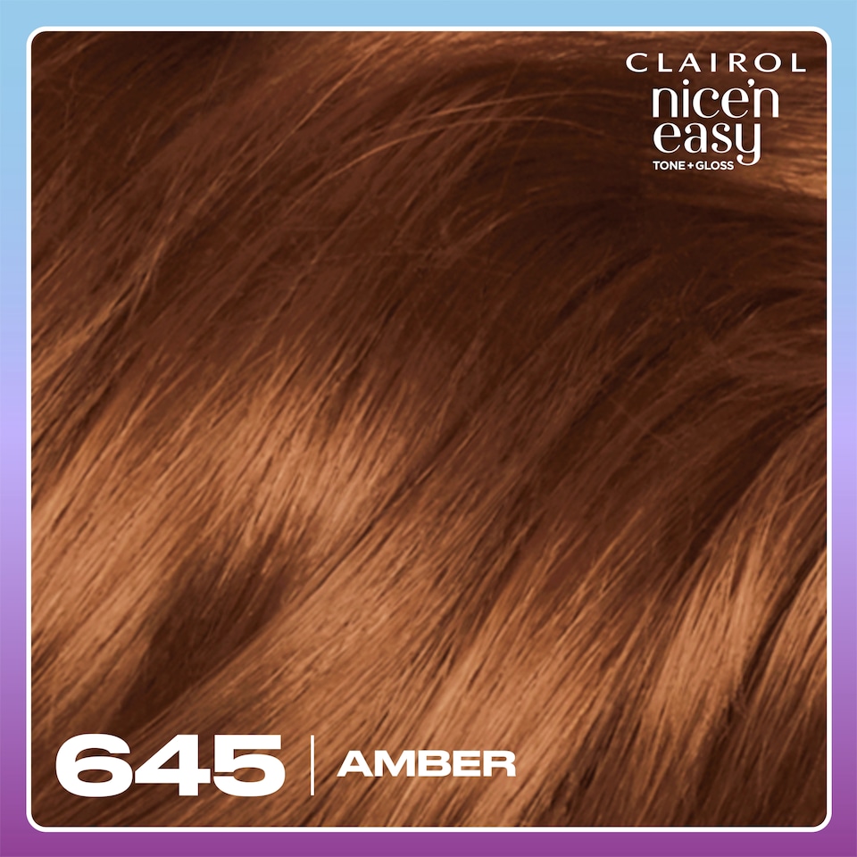 image 1 of CLAIROL NICE'N EASY TONE+GLOSS SEMI PERMANENT HAIR DYE - 645/92 AMBER